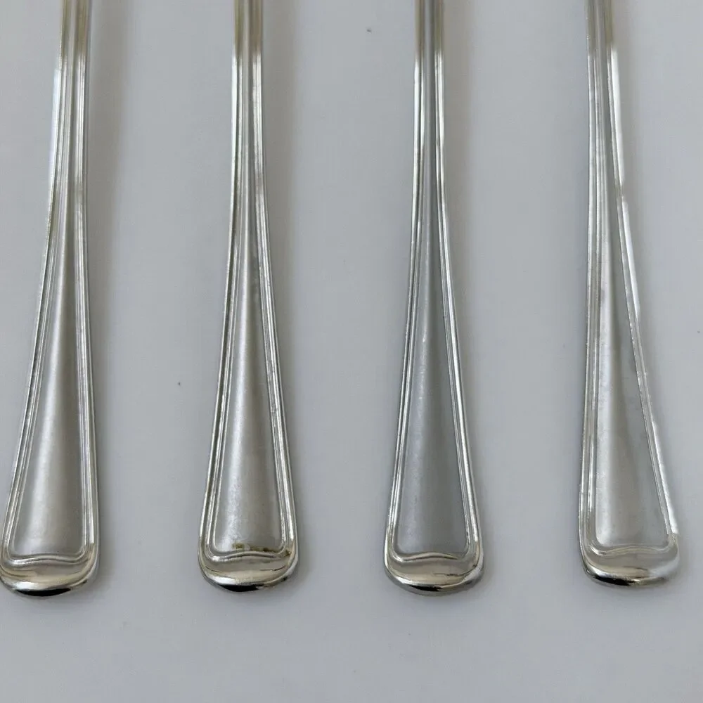 4pc GORHAM Monet Frosted Stainless Cocktail/Seafood Forks 5 1/2” Glossy 18/8